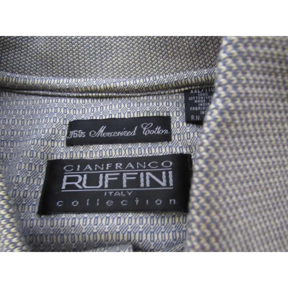Gian Franco Ruffini XL/TTG  Green Mercerized 60‎ 2 ply Cotton Polo Shirt - Picture 3 of 5